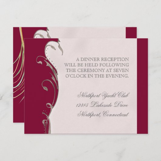 Peacock Feather in Swirls - Weddenschap Kaart (Voorkant / Achterkant)