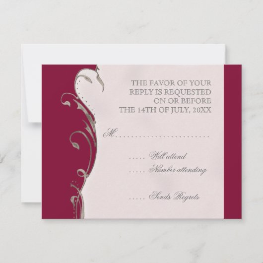 Peacock Feather in Swirls - Weddenschap Kaart (Voorkant)