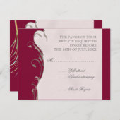 Peacock Feather in Swirls - Weddenschap Kaart (Voorkant / Achterkant)