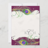 Peacock Feather in Swirls - Weddenschap Kaart (Achterkant)