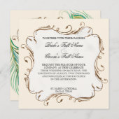 Peacock Feather in Swirls - Weddenschap Kaart (Voorkant / Achterkant)