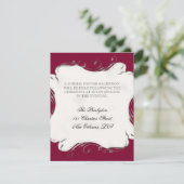 Peacock Feather in Swirls - Weddenschap Kaart (Staand voorkant)