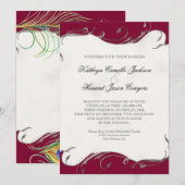 Peacock Feather in Swirls - Weddenschap Kaart (Voorkant / Achterkant)