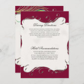 Peacock Feather in Swirls - Weddenschap Kaart (Voorkant / Achterkant)