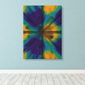 Peacock Feather Interference Pattern  Canvas Afdruk (Insitu (Houten vloer))