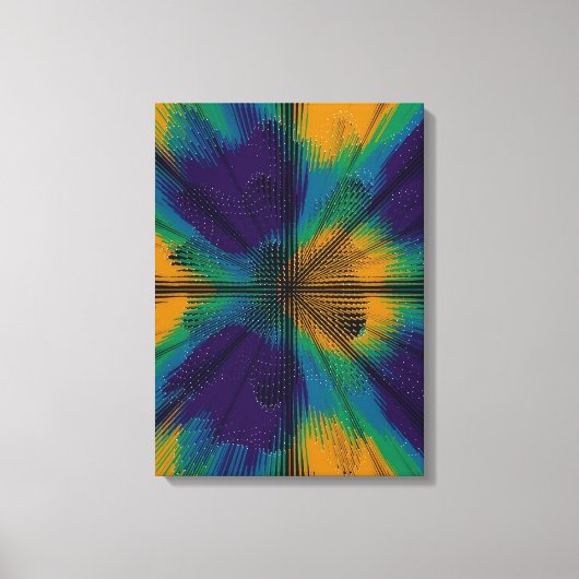 Peacock Feather Interference Pattern  Canvas Afdruk (Voorkant)