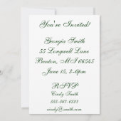 Peacock Feather Invitation - Foto Kaart (Achterkant)