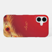 Peacock Feather iPhone 16 Hoesje (Achterkant horizontaal)