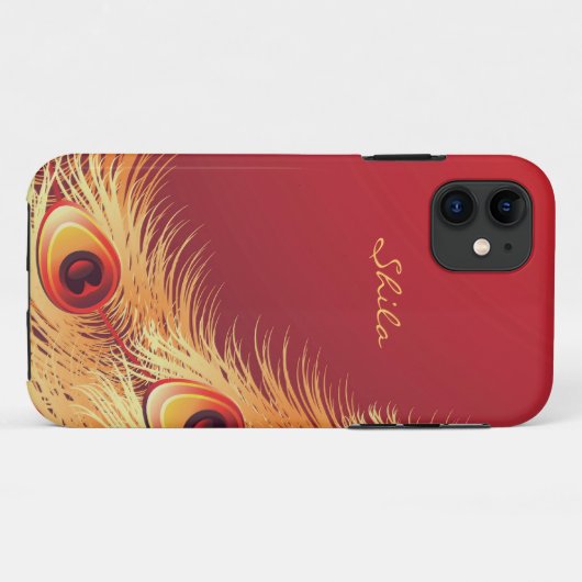 Peacock Feather iPhone 5 Hoesje (Achterkant (horizontaal))