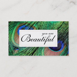 Peacock Feather Je bent een mooie Makeup kunstenaa Visitekaartje