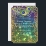 Peacock Feather Jewel Sparkle Gold Vrijgezellenfee Kaart<br><div class="desc">De gelijke partijuitnodiging van het Vrijgezellenfeest en de vleiende producten om aan te passen. Is de bruid een meisje dat van haar glitz en glam houdt? Wil je een elegante, feestelijke Peacock Feather Themes Party Wedding-uitnodiging die mooi en klank is? Dit ontwerp is gemaakt van met de hand waterkleurige pauzes,...</div>