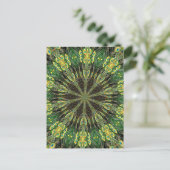 Peacock Feather Kaleidoscoop 2 Briefkaart (Staand voorkant)