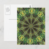 Peacock Feather Kaleidoscoop 2 Briefkaart (Voorkant / Achterkant)