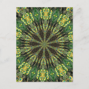Peacock Feather Kaleidoscoop 2 Briefkaart