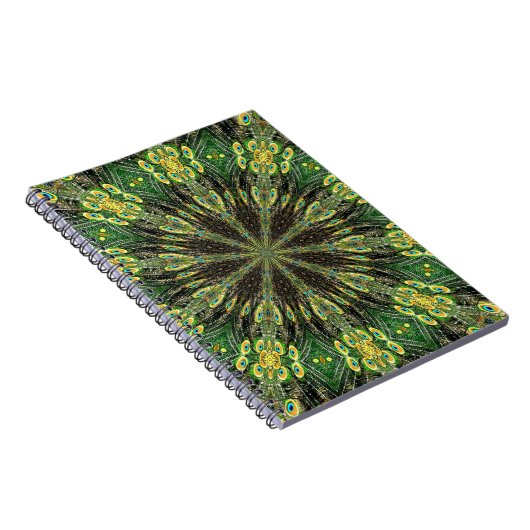 Peacock Feather Kaleidoscoop 2 Notitieboek (Rechterzijde)