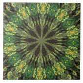 Peacock Feather Kaleidoscoop 2 Tegeltje (Voorkant)