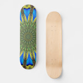 Peacock Feather Kaleidoscoop 3 Skateboard (Voorkant)