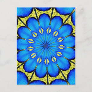 Peacock Feather Kaleidoscoop 4 Briefkaart