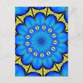 Peacock Feather Kaleidoscoop 4 Briefkaart (Voorkant)