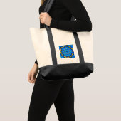 Peacock Feather Kaleidoscoop 4 Tote Bag (Voorkant (product))