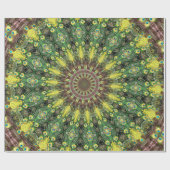 Peacock Feather Kaleidoscope Wrapping Paper 2 Cadeaupapier (Vlak)