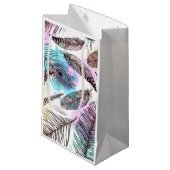 Peacock Feather Klein Cadeauzakje (Voorkant Gekanteld)