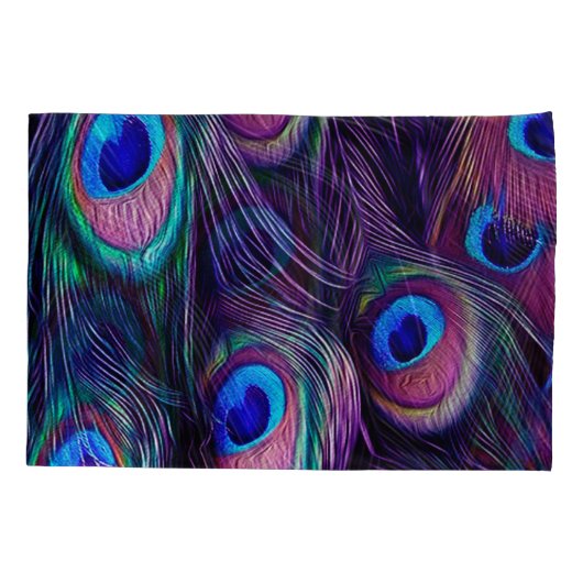 Peacock Feather Kussensloop (Achterkant)