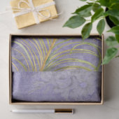Peacock Feather Lavender Paars Gold-ontkoppelingsk Tissuepapier (Geschenk)