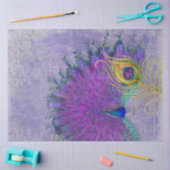 Peacock Feather Lavender Paars Gold-ontkoppelingsk Tissuepapier (Craft)
