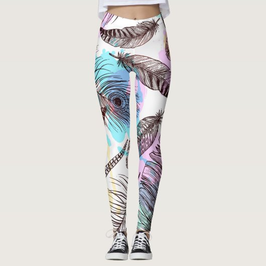 Peacock Feather Leggings (Voorkant)