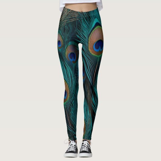 Peacock Feather Leggings (Voorkant)