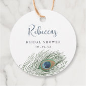 Peacock Feather Let Love Grow Plant of Seed Bedankjes Labels (Achterkant)