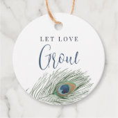 Peacock Feather Let Love Grow Plant of Seed Bedankjes Labels (Voorkant)