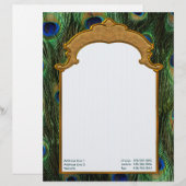 Peacock Feather Letterhead - Aanpassen Briefhoofd Sjabloon (Voorkant / Achterkant)