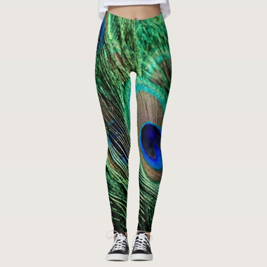 Peacock Feather Lucky Leggings (Voorkant)