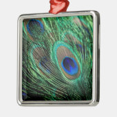 Peacock Feather Lucky Metalen Ornament (Links)