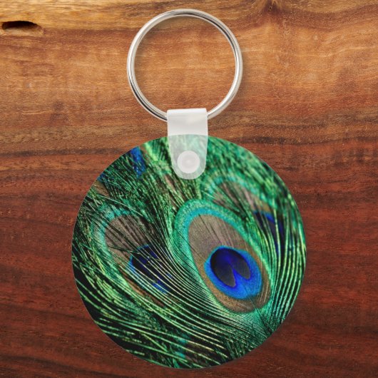 Peacock Feather Lucky Sleutelhanger (Voorkant)