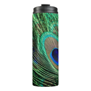 Peacock Feather Lucky Thermosbeker