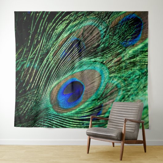 Peacock Feather Lucky Wandkleed (In Situ (horizontaal))