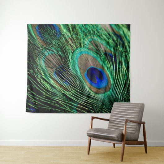 Peacock Feather Lucky Wandkleed (In Situ (horizontaal))