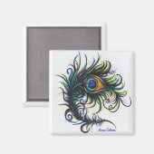 Peacock Feather Magnet (Voorkant / Achterkant)