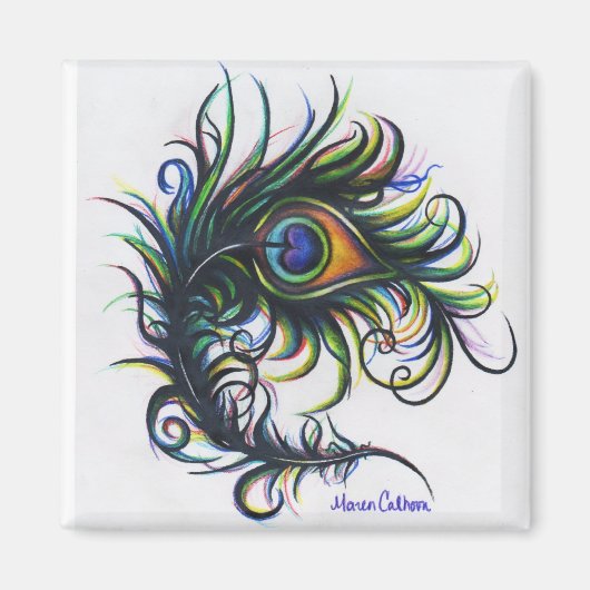 Peacock Feather Magnet (Voorkant)