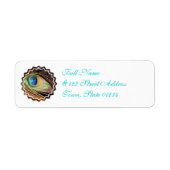 Peacock Feather Mailing Label (Voorkant)