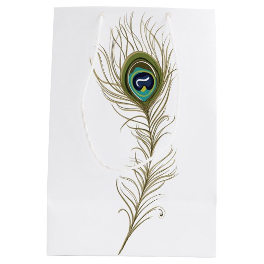Peacock Feather Medium Cadeauzakje (Achterkant)