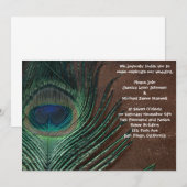 Peacock Feather met bruin en goud Kaart (Voorkant / Achterkant)