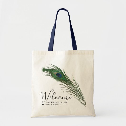 Peacock Feather | Met Canvas tas gelijkgestelde (Voorkant)
