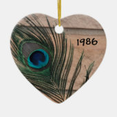 Peacock Feather met Ornament van brick (Voorkant)