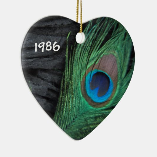 Peacock Feather met zwart Ornament (Rechts)