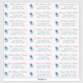 Peacock Feather Modern Wedding Gast Adres Stick Sticker (Vel)