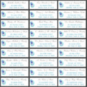 Peacock Feather Modern Wedding Gastenadres Sticker (Voorkant)